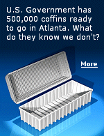 Usually, you dont buy 500,000 plastic coffins just in case something might happen, you buy them because you know something is going to happen. Snopes says this is FALSE.